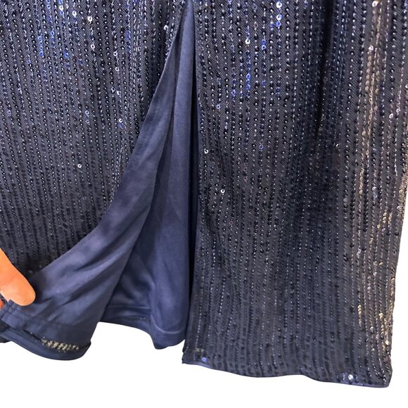 Jasambac Women Sequin Dress Size Large NWT Slit Elastic Waist Cocktail Party - Picture 3 of 13